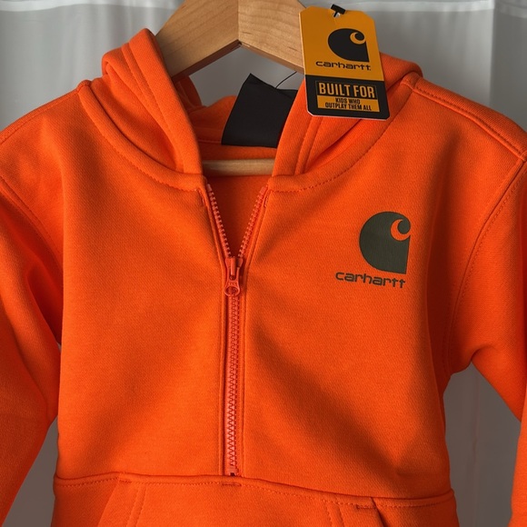 Carhartt Half-Zip Hooded Long-Sleeve Sweatshirt for Toddlers - Picture 2 of 4